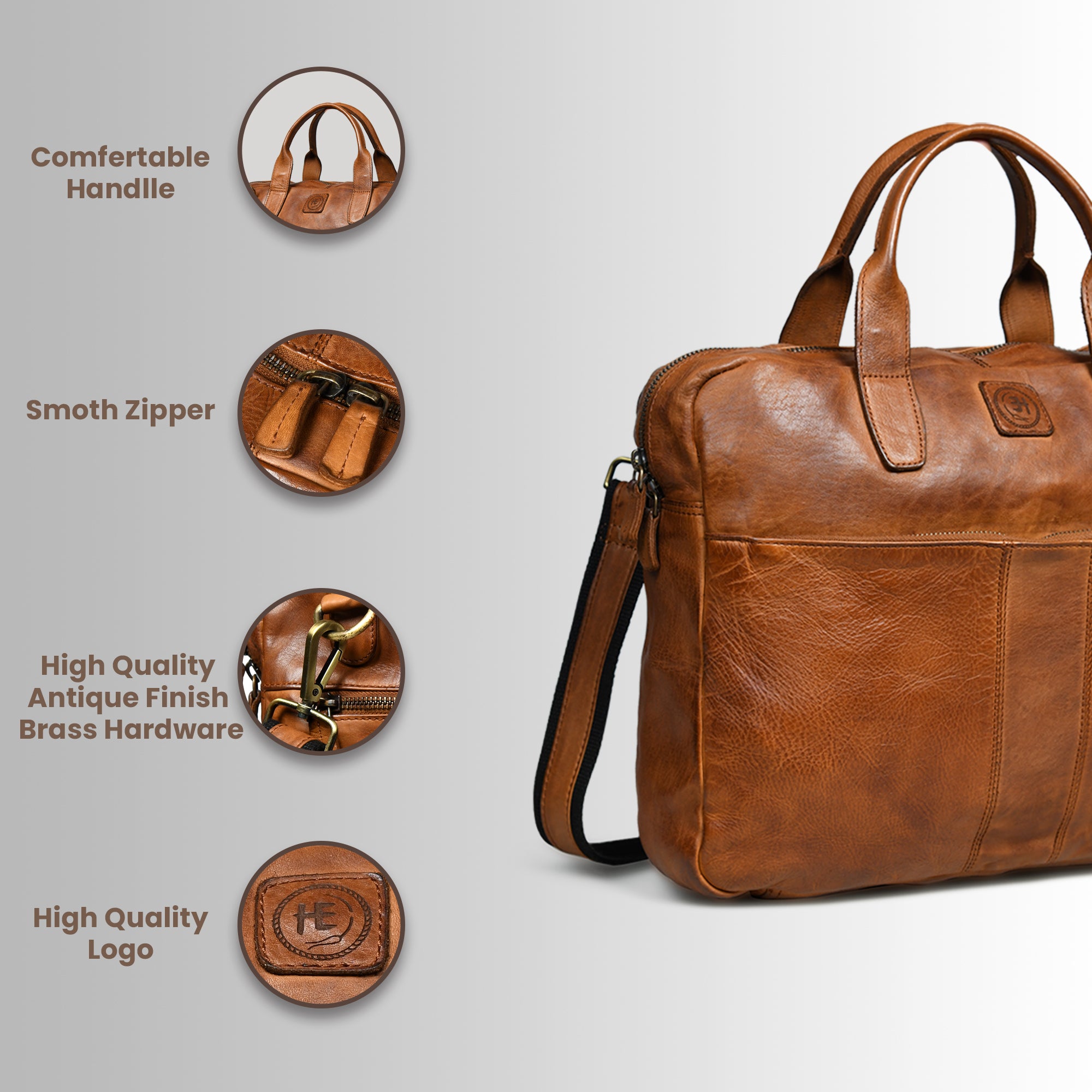 Voyager Premium Leather Laptop Bag